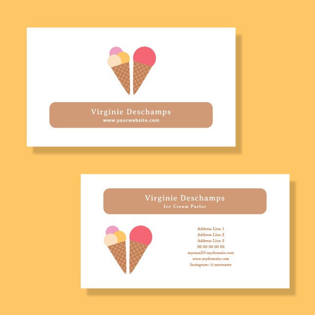 Ice Cream Parlor Business Card (Ice Cream Parlor Business Card)