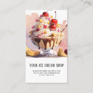 Ice Cream Parlor business card