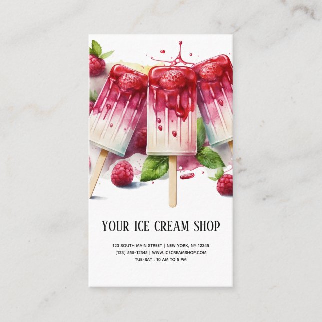 Ice Cream Parlor business card (Front)