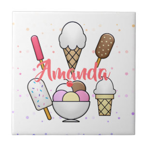Ice Cream Parlor Dream Ceramic Tile