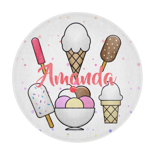 Ice Cream Parlor Dream Cutting Board (Front)