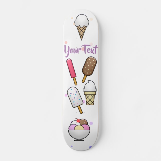 Ice Cream Parlor Dream  Skateboard (Front)
