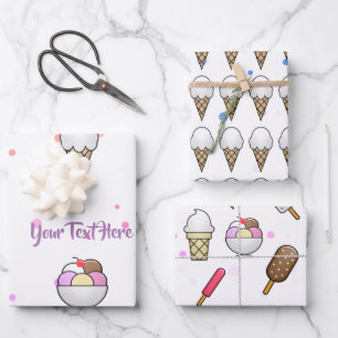 Ice Cream Parlor Dream Wrapping Paper Sheets