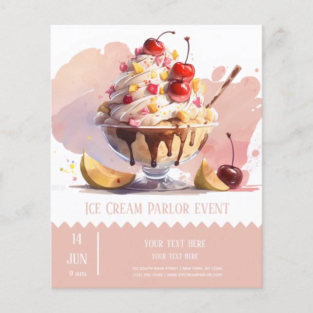 Ice cream parlor flyer (Front)
