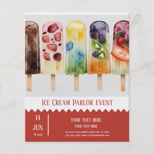 Ice cream parlor flyer