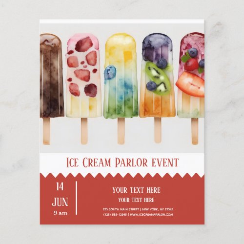 Ice cream parlor flyer