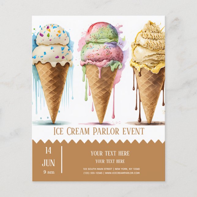 Ice cream parlor flyer (Front)