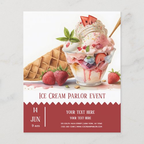 Ice cream parlor flyer