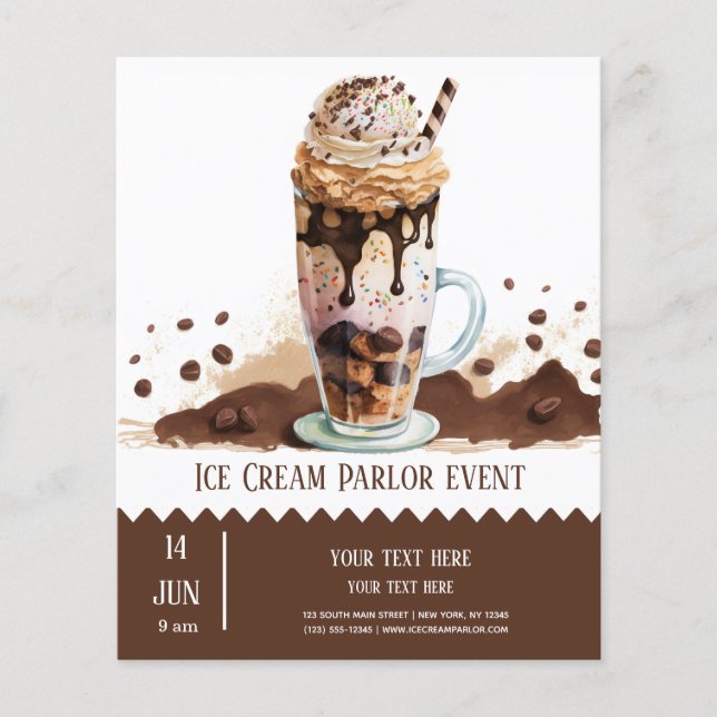 Ice cream parlor flyer (Front)