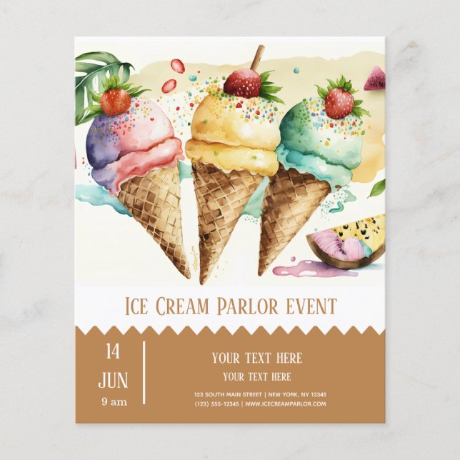 Ice cream parlor flyer (Front)