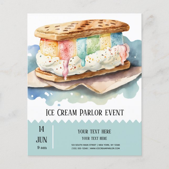 Ice cream parlor flyer (Front)