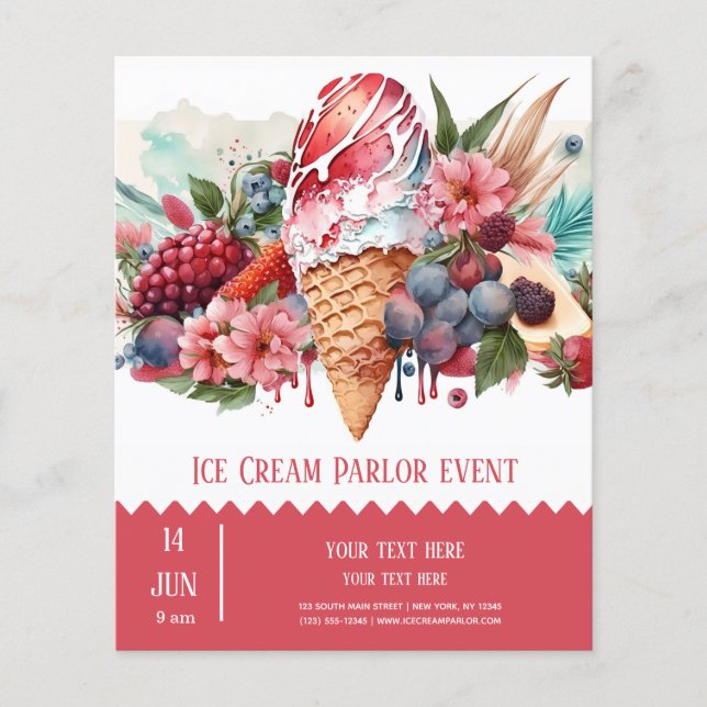 Ice cream parlor flyer (Front)