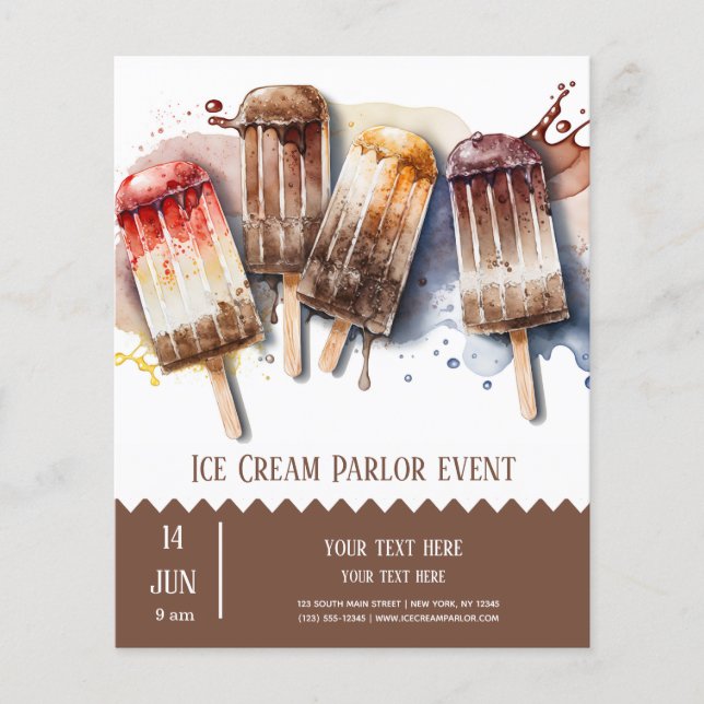 Ice cream parlor flyer (Front)
