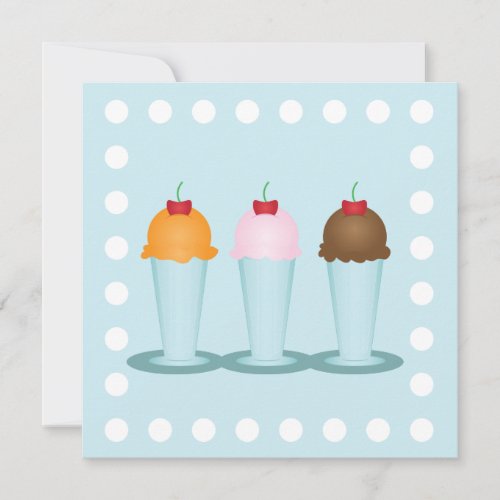 Ice Cream Parlor Invitation