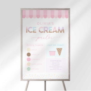 Ice Cream Parlor Menu Foam Board
