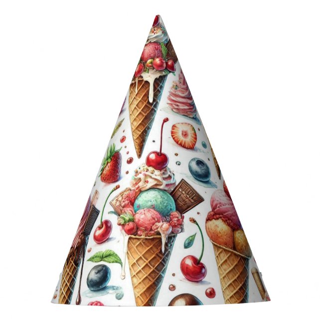 Ice-Cream Parlor Party Hat (Front)