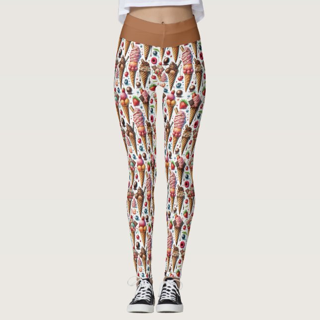 Ice-Cream Parlor Party Leggings (Front)