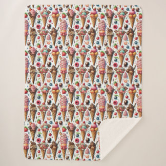 Ice-Cream Parlor Party Sherpa Blanket
