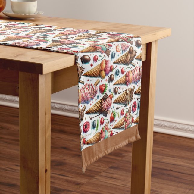 Ice-Cream Parlor Party Short Table Runner (In Situ)