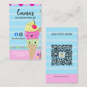 ice Cream parlour van party shop event food van Business Card