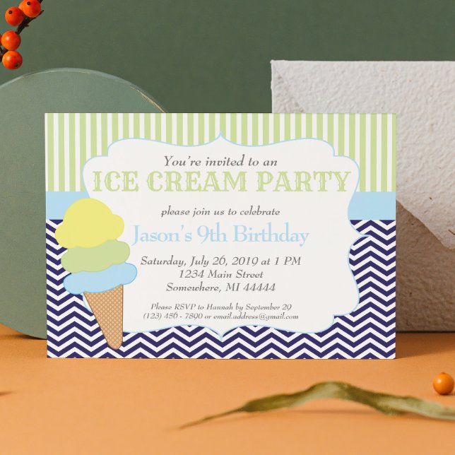 Ice Cream Party Birthday, Ice Cream Social Invitation (Creator Uploaded)