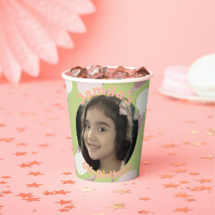 Ice Cream Party Birthday Photo Paper Cups