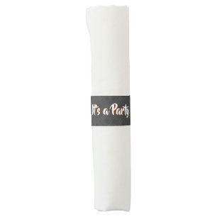 Ice Cream Party Black Waffle Cone Napkin Bands