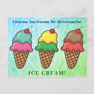 Editable Ice Cream Truck Birthday Invitation I scream You -  Portugal