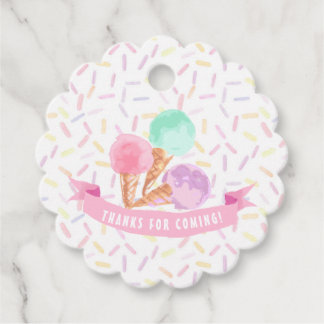ICE CREAM Party Favor Tag