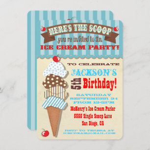 Ice Cream Party Invitation