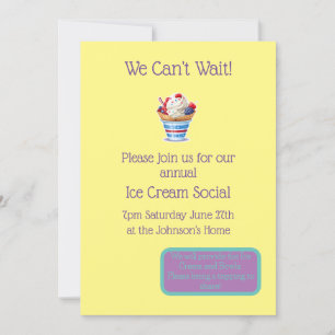 Ice Cream Party Invitation