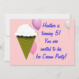 Ice Cream Party Invitation