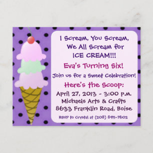Ice Cream Party Invitation