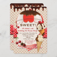 Ice Cream Party Invitations