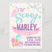 Ice Cream Party Invite