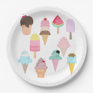 Ice Cream Party Paper Plates
