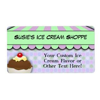 Ice Cream Party, Pastel Sweet Shoppe Label