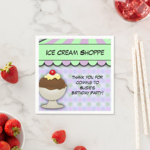 Ice Cream Party, Pastel Sweet Shoppe Napkins