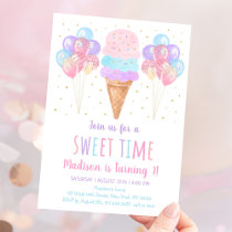 Ice Cream Pastel Birthday Invitation