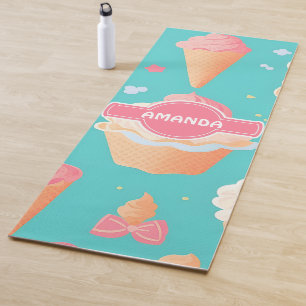 Ice cream Pastel Colorful Personalized Pattern Yoga Mat