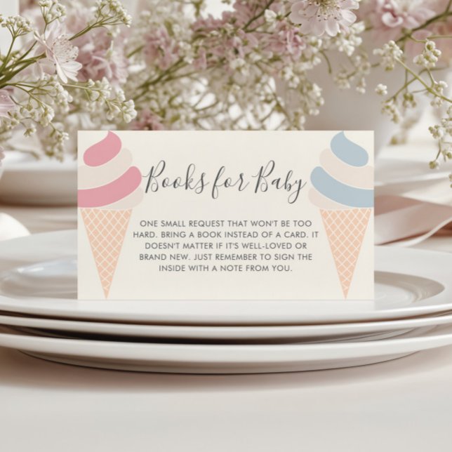 Ice Cream Pastel Gender Reveal Raffle Ticket Enclosure Card (Creator Uploaded)