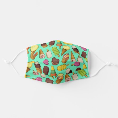 Ice Cream Pattern Adult Cloth Face Mask