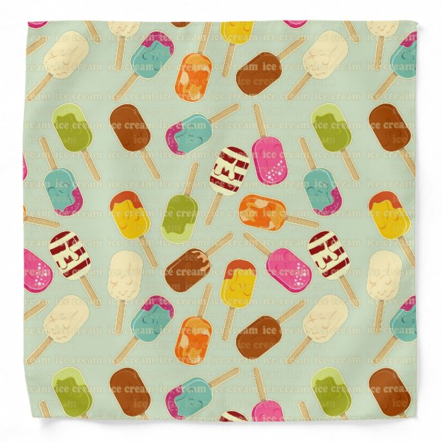 Ice Cream Pattern Bandana (Front)