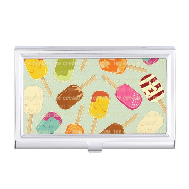 Ice Cream Pattern Business Card Holder (Front)