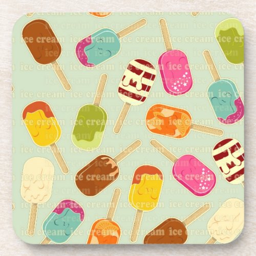 Ice Cream Pattern Coaster