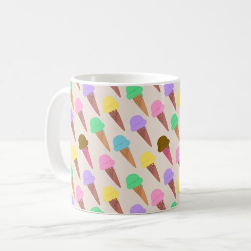 Ice cream pattern coffee mug