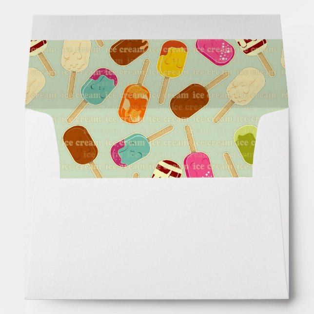 Ice Cream Pattern Envelope (Back (Bottom))