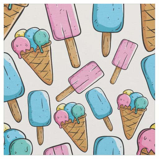 Ice Cream Pattern fabric