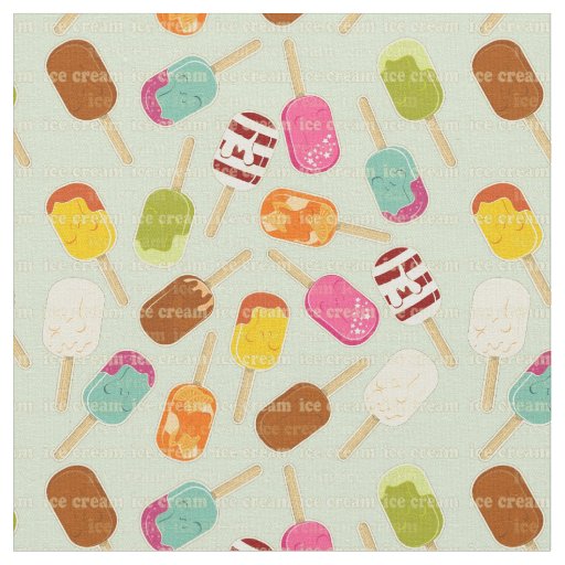 Ice Cream Pattern Fabric