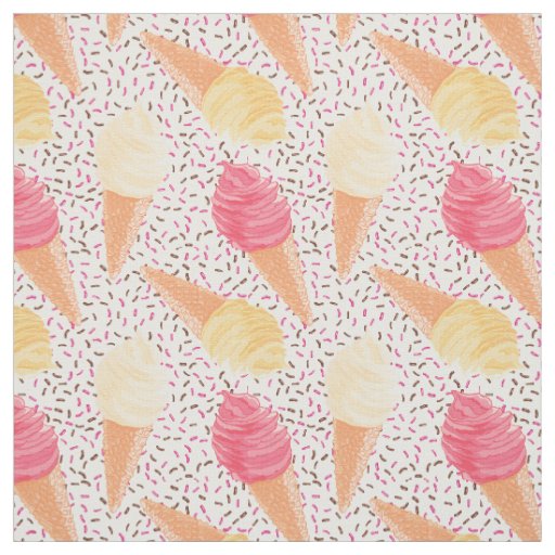 Ice Cream Pattern fabric